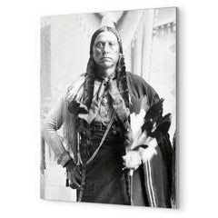 Chief Quanah Parker metal print mockup