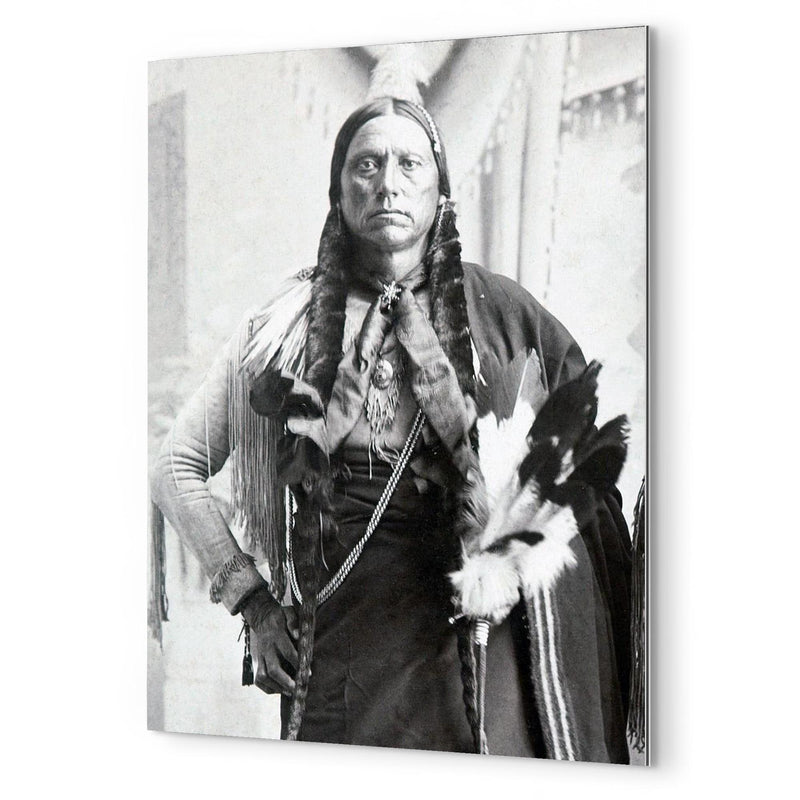 Chief Quanah Parker metal print mockup