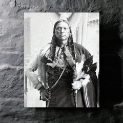 Chief Quanah Parker metal print mockup