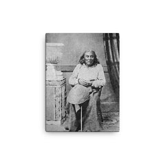 Chief Seattle canvas print on a plain backdrop in size 12"x16".