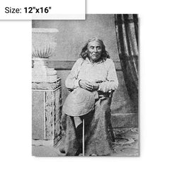 Chief Seattle metal print on a plain backdrop in size 12"x16".