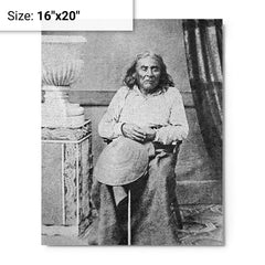 Chief Seattle metal print on a plain backdrop in size 16"x20".
