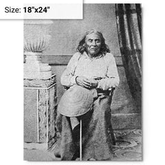Chief Seattle metal print on a plain backdrop in size 18"x24".