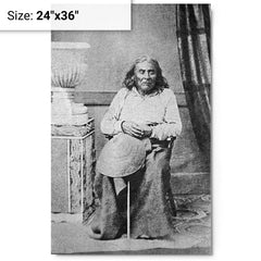 Chief Seattle metal print on a plain backdrop in size 24"x36".