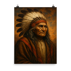 Chief Seattle poster on a plain backdrop in size 8"x10".