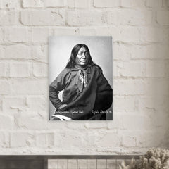 Chief Spotted Tail metal print mockup