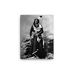 Chief Standing Bear canvas print on a plain backdrop in size 12"x16".