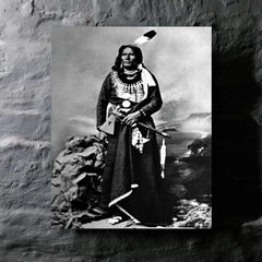 Chief Standing Bear metal print mockup