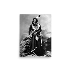 Chief Standing Bear poster on a plain backdrop in size 12"x16".