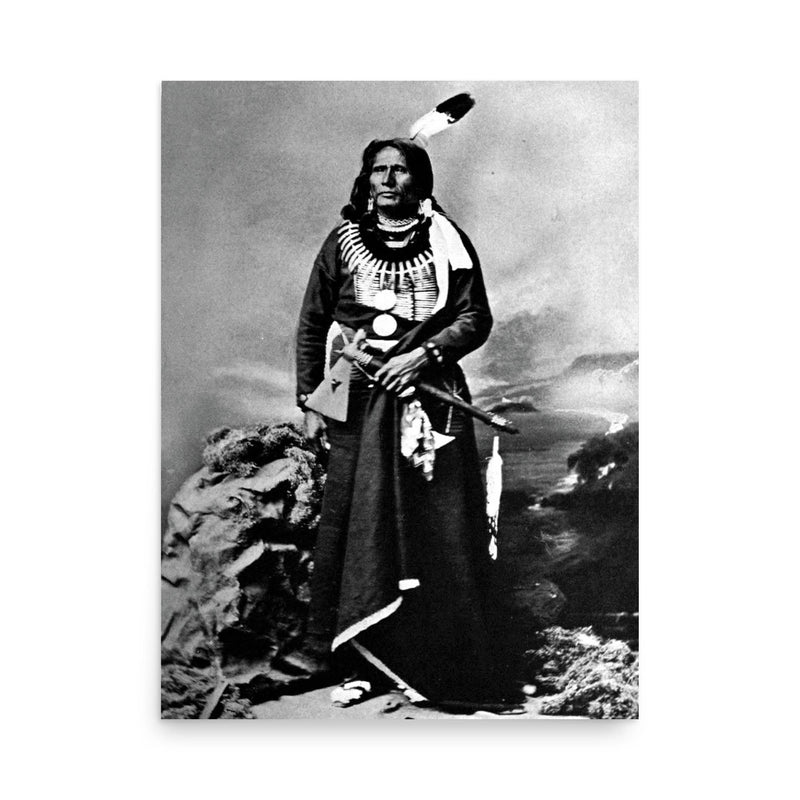 Chief Standing Bear poster on a plain backdrop in size 18