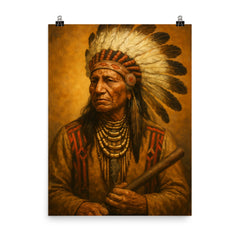 Chief Standing Bear poster on a plain backdrop in size 8"x10".