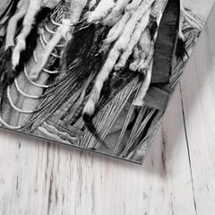 Chief Two Moons metal print mockup