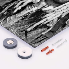 Chief Two Moons metal print mockup