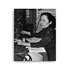Chien-Shiung Wu canvas print on a plain backdrop in size 16"x20".