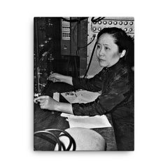 Chien-Shiung Wu canvas print on a plain backdrop in size 18"x24".