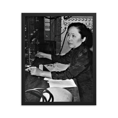 Chien Shiung Wu framed print on a plain backdrop in size 16"x20".