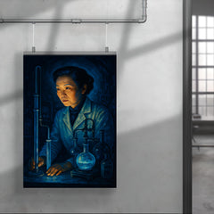 Chien Shiung Wu in midnight laboratory glow poster 4