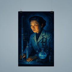 Chien Shiung Wu in midnight laboratory glow poster 9