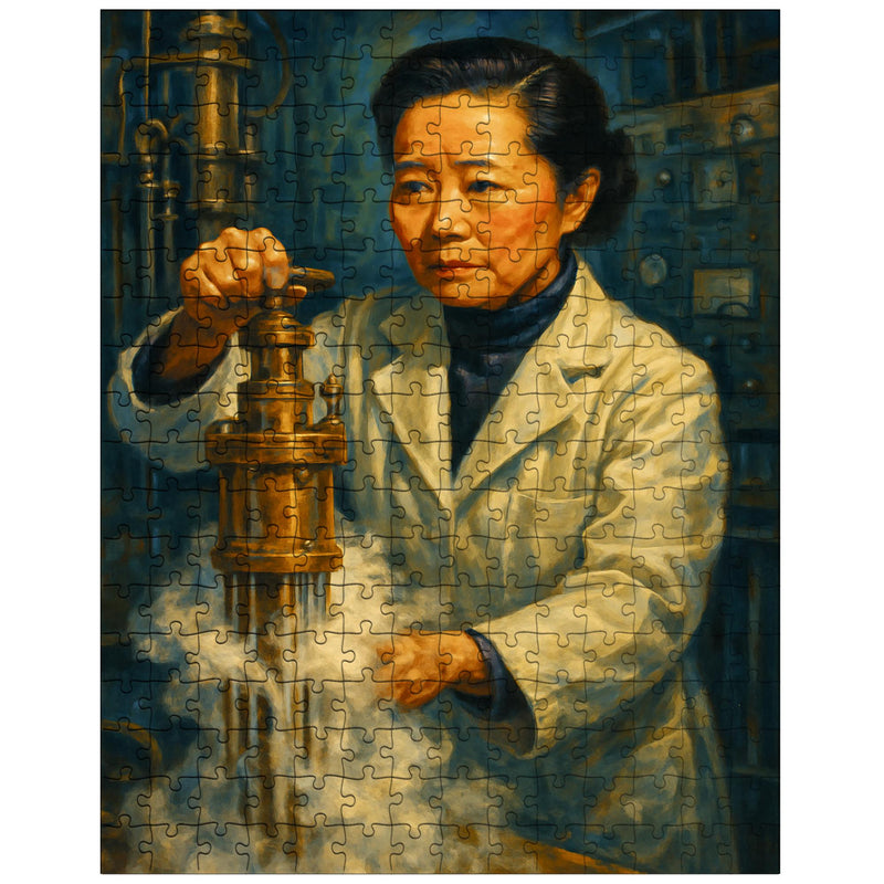 Chien Shiung Wu in the low temperature lab jigsaw puzzle
