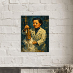 Chien Shiung Wu in the low temperature lab metal print mockup
