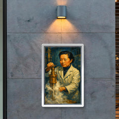 Chien Shiung Wu in the low temperature lab poster 2
