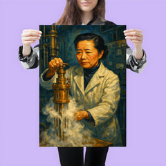 Chien Shiung Wu in the low temperature lab poster 3