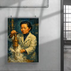Chien Shiung Wu in the low temperature lab poster 4