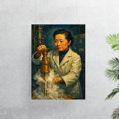 Chien Shiung Wu in the low temperature lab poster 7