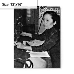 Chien-Shiung Wu metal print on a plain backdrop in size 12"x16".