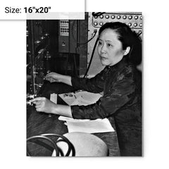 Chien-Shiung Wu metal print on a plain backdrop in size 16"x20".