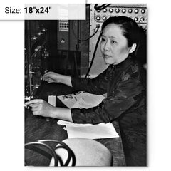 Chien-Shiung Wu metal print on a plain backdrop in size 18"x24".