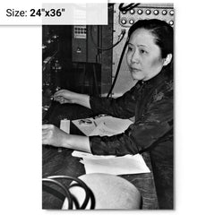 Chien-Shiung Wu metal print on a plain backdrop in size 24"x36".