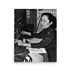 Chien-Shiung Wu poster on a plain backdrop in size 16"x20".