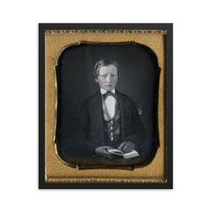 Child Daguerreotype by Unknown Maker framed print on a plain backdrop in size 16"x20".