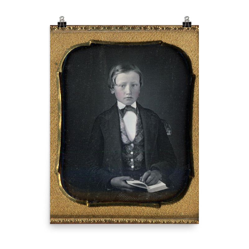 Child Daguerreotype by Unknown Maker poster on a plain backdrop in size 8