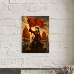 Ching Shih commanding the red flag fleet metal print mockup