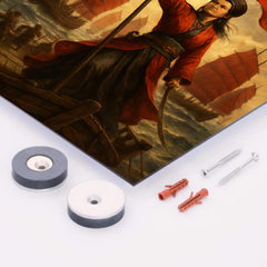 Ching Shih commanding the red flag fleet metal print mockup