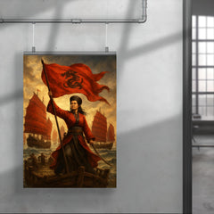 Ching Shih commanding the red flag fleet poster 4
