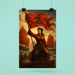 Ching Shih commanding the red flag fleet poster 6