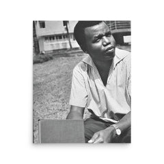 Chinua Achebe poster on a plain backdrop in size 16"x20".