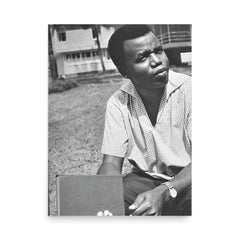 Chinua Achebe poster on a plain backdrop in size 18"x24".