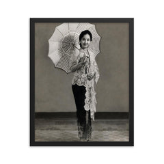 Chitra Dewi framed print on a plain backdrop in size 16"x20".