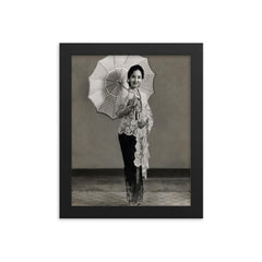 Chitra Dewi framed print on a plain backdrop in size 8"x10".