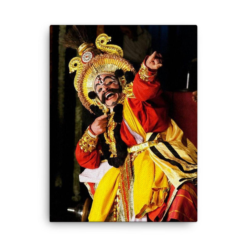 Chittani Ramachandra Hegde canvas print on a plain backdrop in size 18