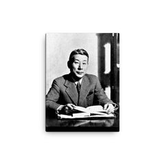 Chiune Sugihara canvas print on a plain backdrop in size 12"x16".
