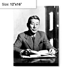 Chiune Sugihara metal print on a plain backdrop in size 12"x16".