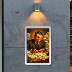 Chiune Sugihara writing visas nonstop poster 2