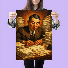 Chiune Sugihara writing visas nonstop poster 3
