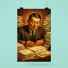 Chiune Sugihara writing visas nonstop poster 6
