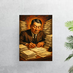 Chiune Sugihara writing visas nonstop poster 7